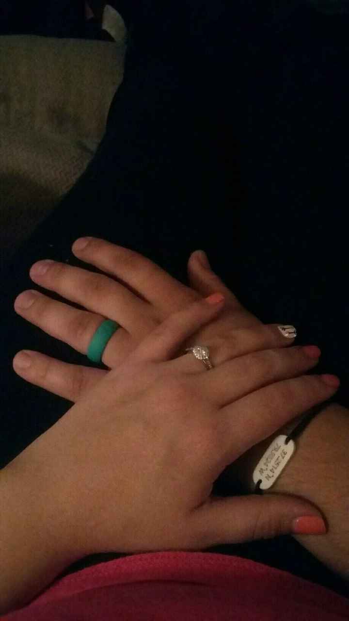 Who wore their rings before the wedding?