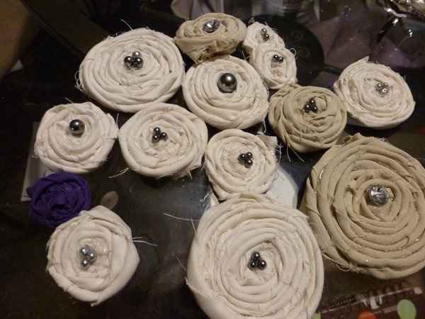 Fabric Flowers!  So excited!