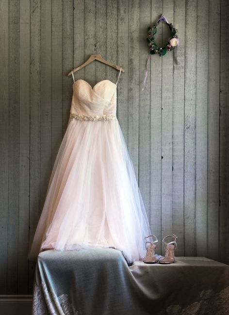 The bride's dress!