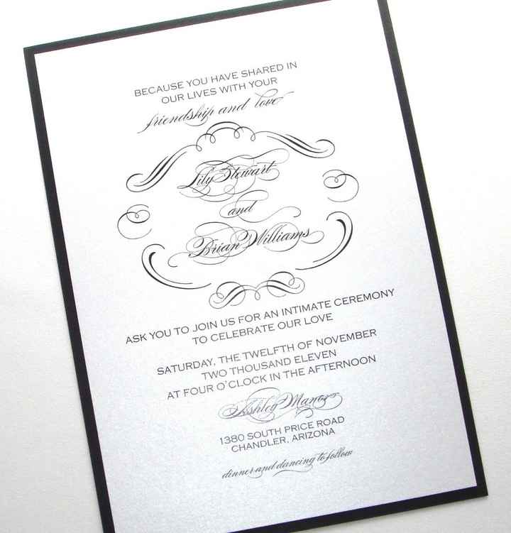Invitation Wording- How Did You Do It?