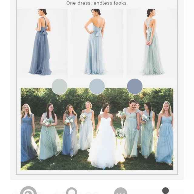 Bridesmaid dresses.