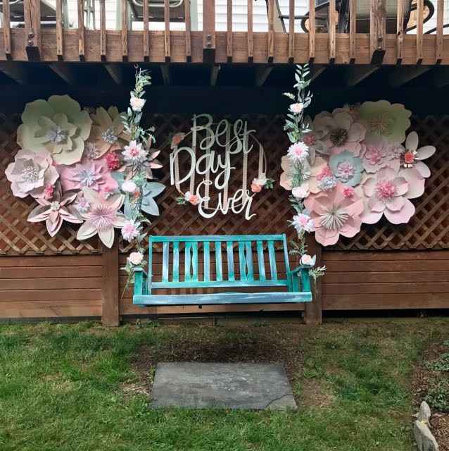 Giant Paper Flower Wall