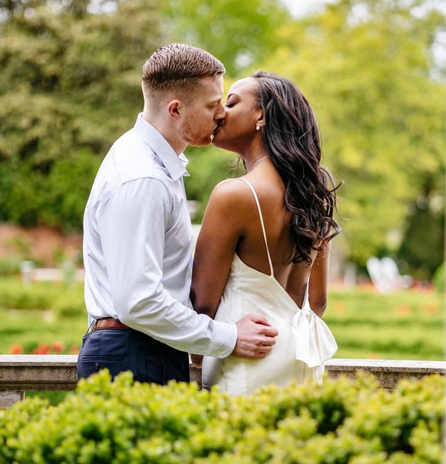 Kissing photo for Wedding Invitation 1