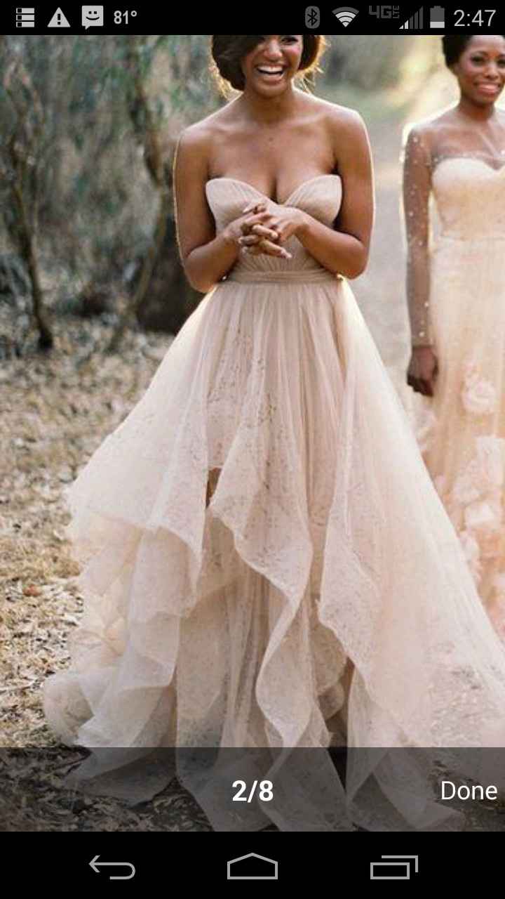 Tea stained wedding dress top