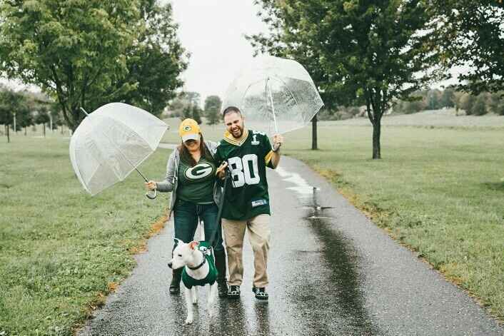 My dogs in my engagement pictures