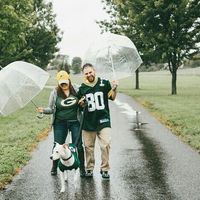 My dogs in my engagement pictures