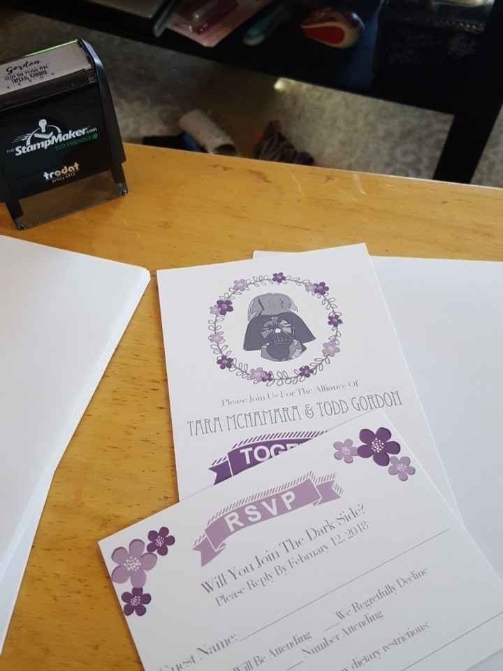 Excited- working on invitations