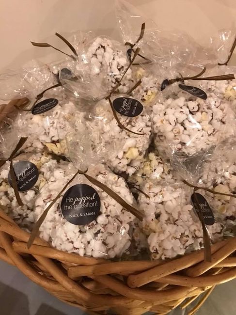 "he popped the question" popcorn bags 1