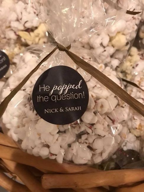 "he popped the question" popcorn bags 2