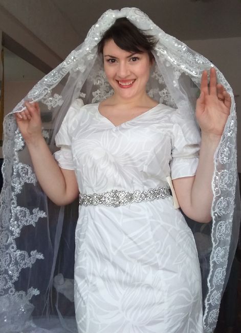 My wedding dress and veil - what do you think? 4