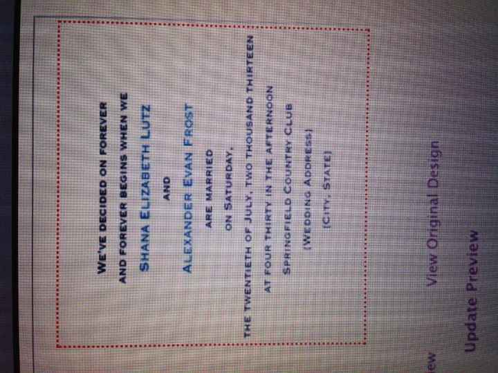 Invitation Wording--updaate...pic included..want to be sure before ordering