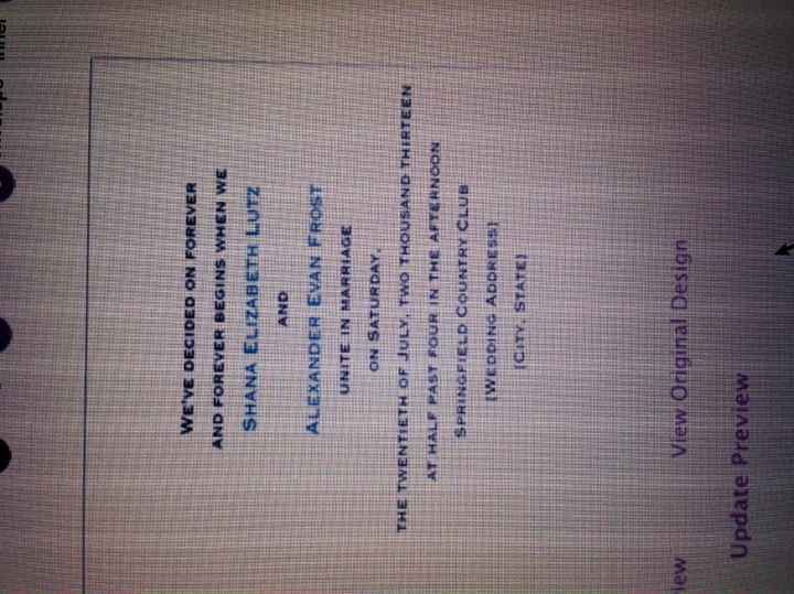 Invitation Wording--updaate...pic included..want to be sure before ordering