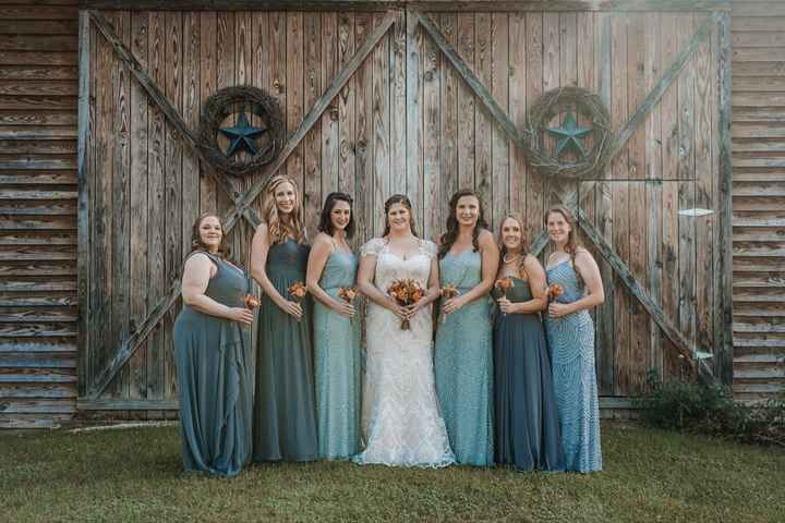 Blush/ivory gown- what color for bridesmaids? - 1