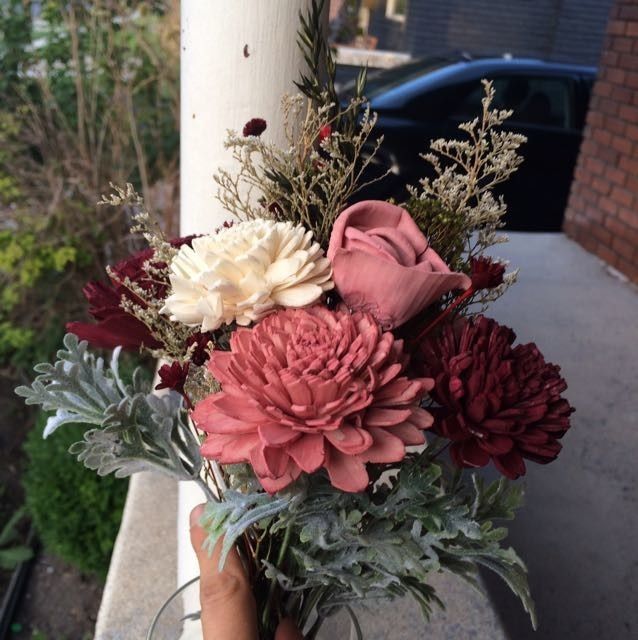 Wooden flowers