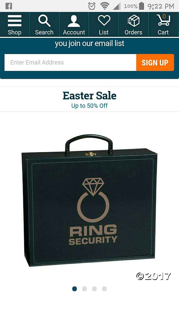 What are your ring bearers carrying?