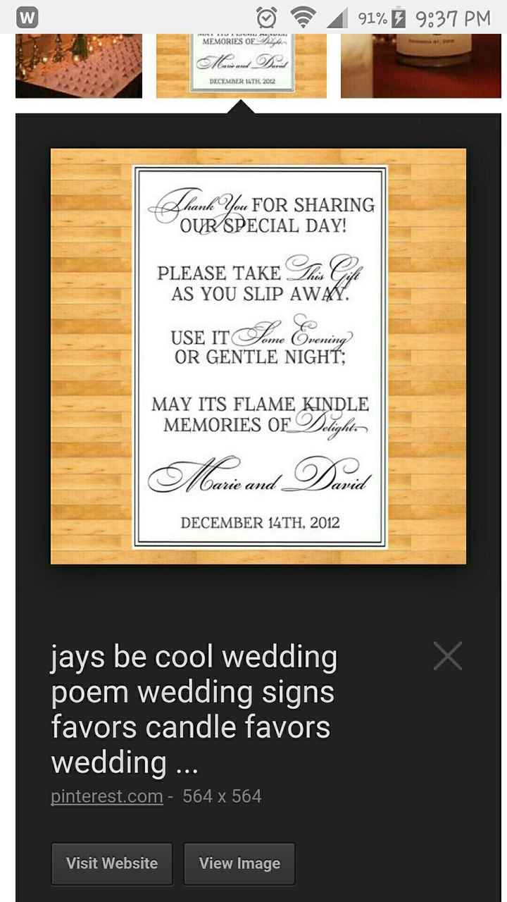Table Assignment/Wedding Favor Sign