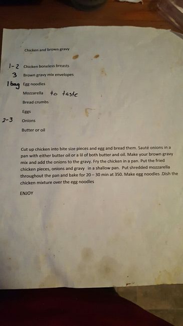 NWR: What is your go to recipe?