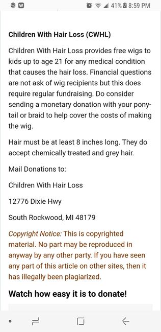 KWR: Donating hair