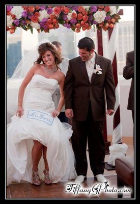 Cute Idea to put under wedding dress