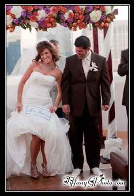 Cute Idea to put under wedding dress