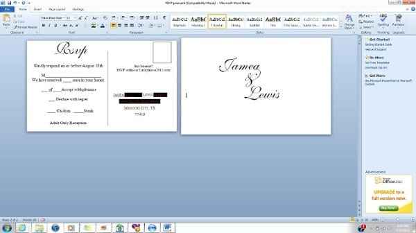 RSVP postcard *first draft