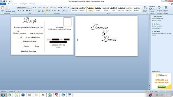 RSVP postcard *first draft