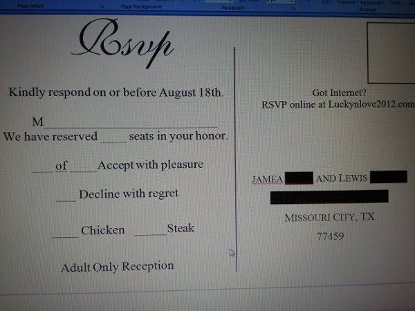 RSVP postcard *first draft