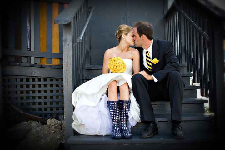 Rainy wedding day