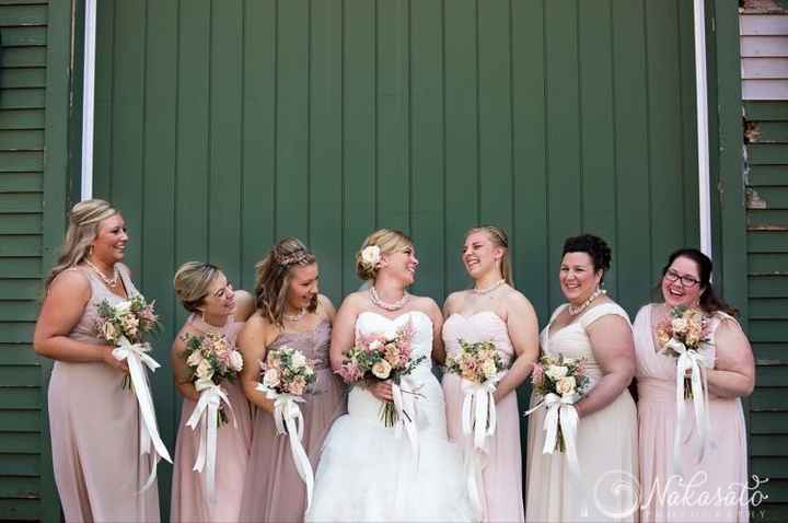 matching or different bridesmaid dresses?