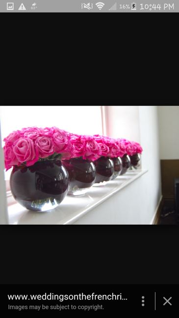 Black and hot pink wedding colors / theme