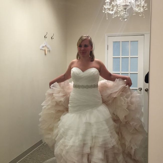Blush wedding gown