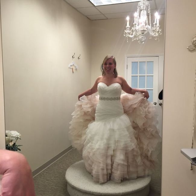 after 6 fittings CUTTING MY DRESS IN HALF, my ombre wedding dress is done!