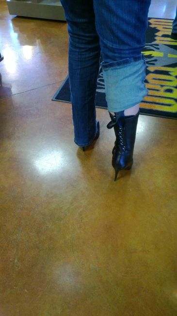 I'm wearing workboots with my wedding dress, no joke