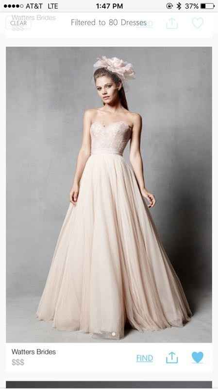 Blush wedding gown