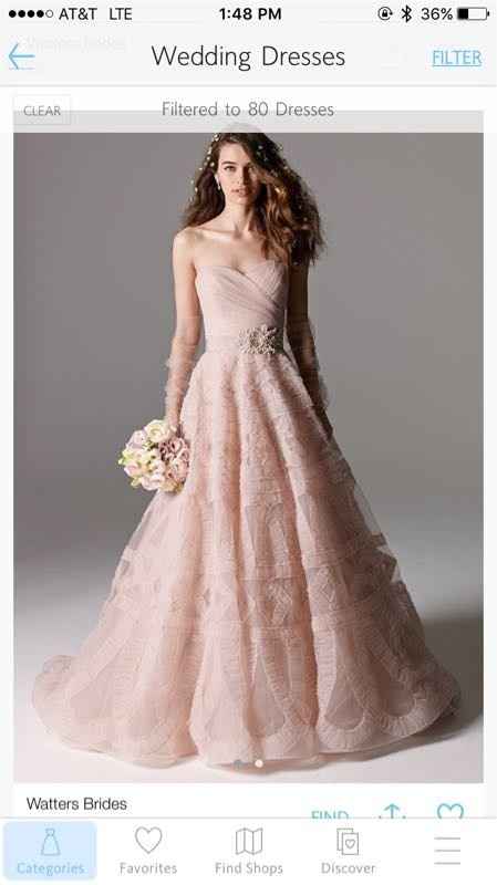 Blush wedding gown