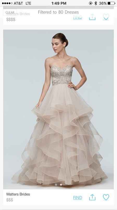 Blush wedding gown