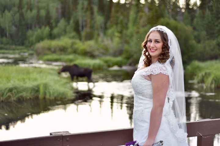 Bridal photo surprise visitor