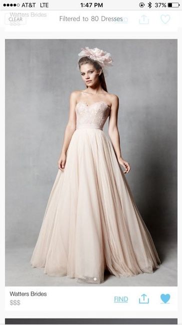 Blush wedding gown