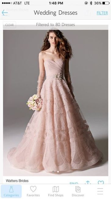 Blush wedding gown