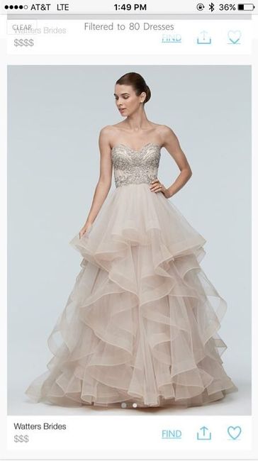 Blush wedding gown