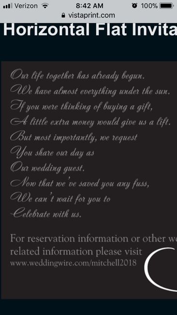 Declining Wedding Gifts 1