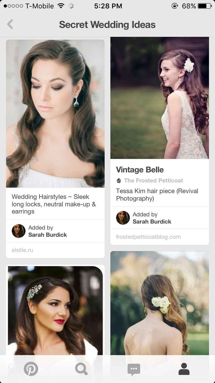 Medium length bridal hair