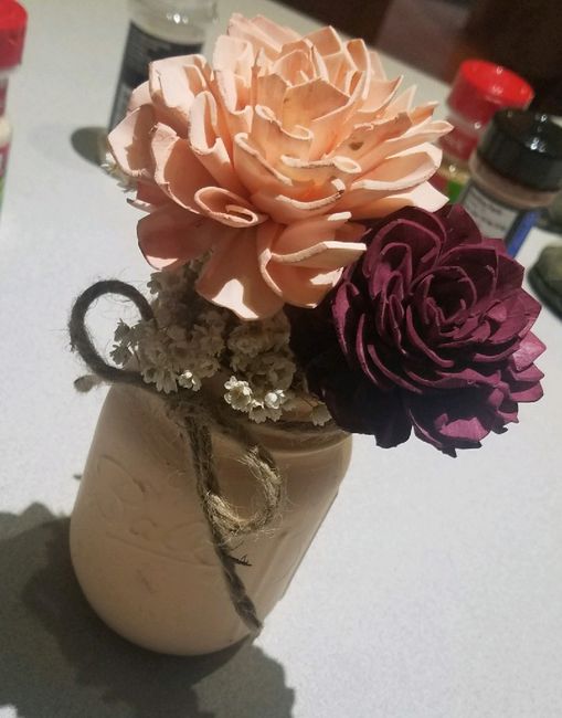 Wood flowers vs real flowers 4