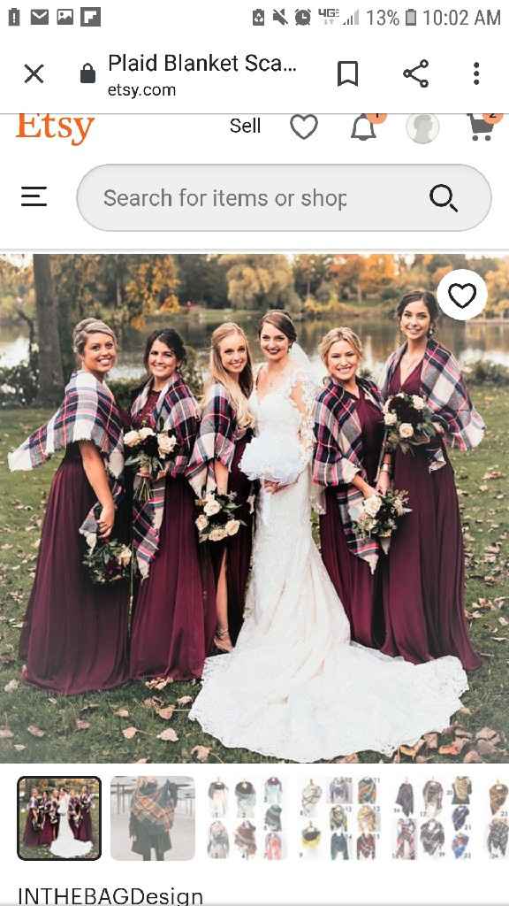 Bridesmaid shawl color - 3