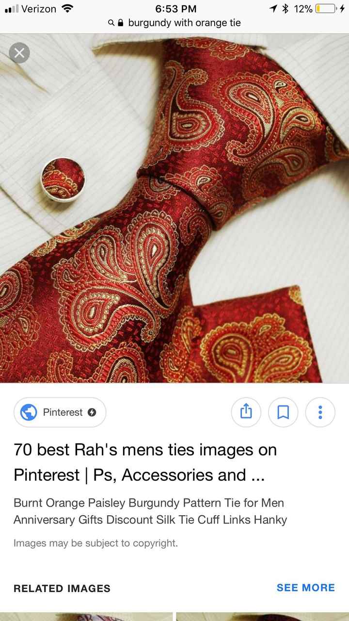  What color tie and boutonnière for Fh? - 3