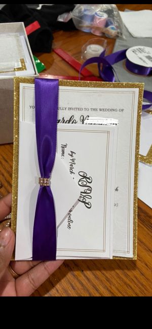 Invitations practice run. diy 1