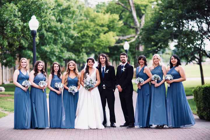 6 Bridesmaids and flower girl and no groomsmen - 2