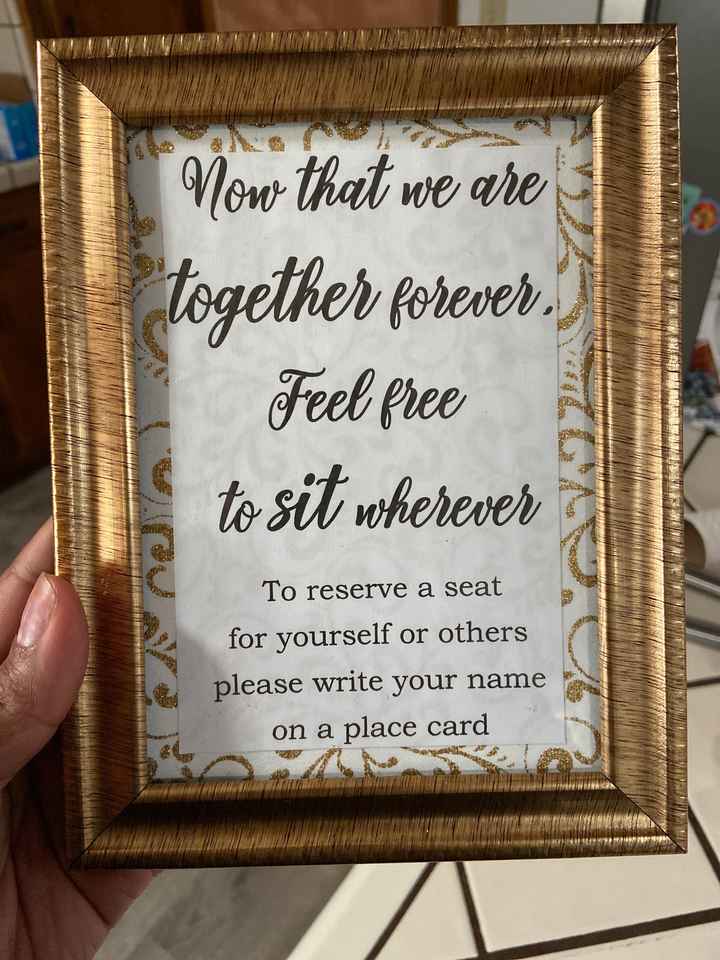 No Seating Chart and Name Cards - 1