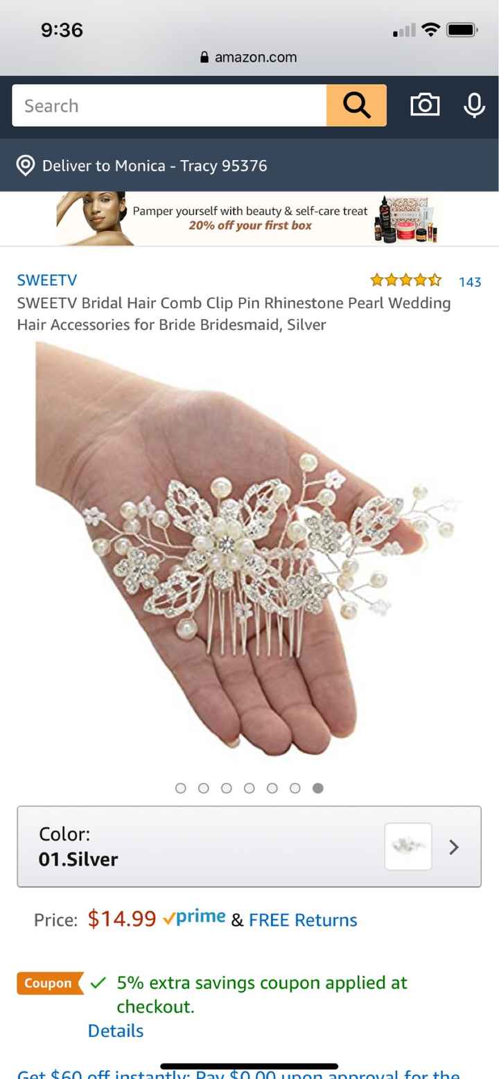 Wedding hair accessory, what type for fine hair? - 1