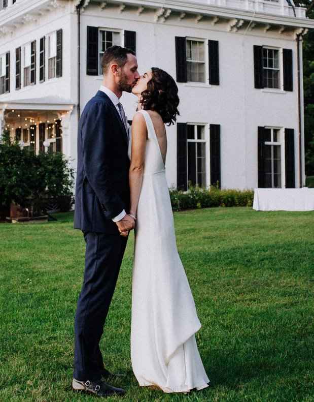 Bustle on simple gown - 1